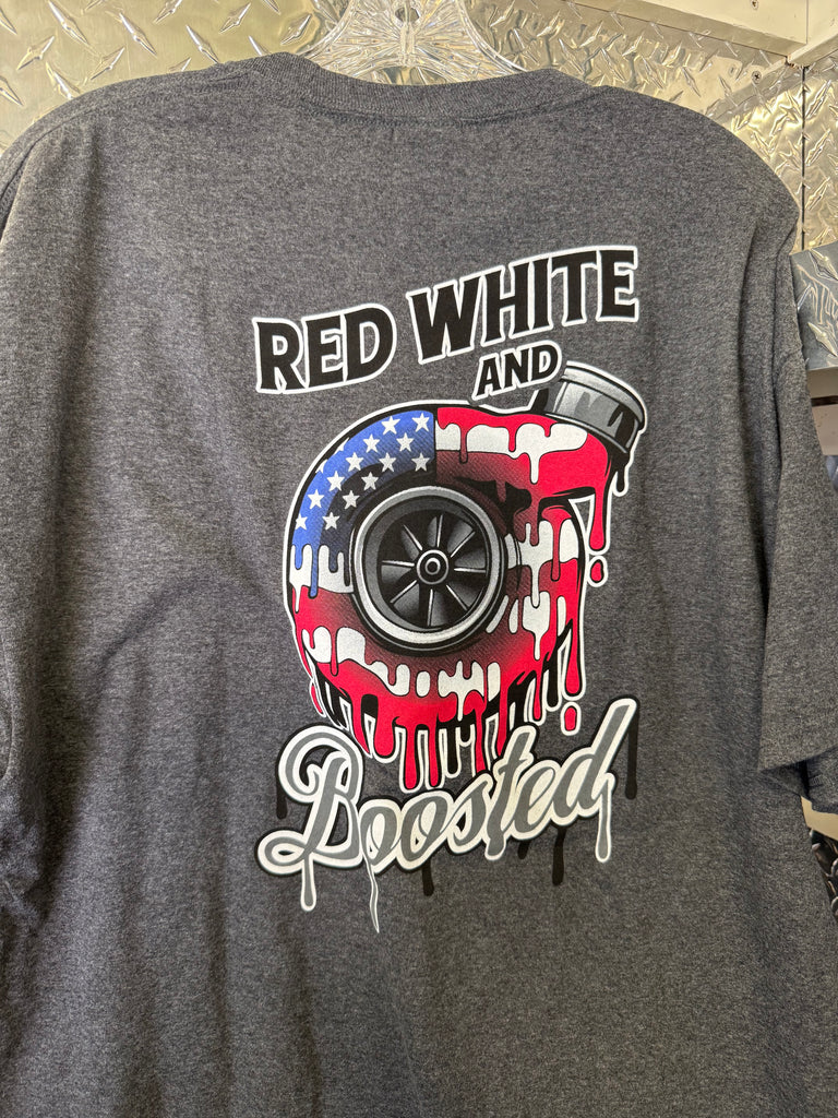 Grey Red, White & Boosted