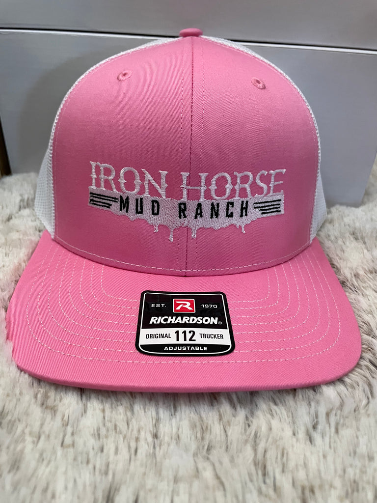 Pink &White logo hat